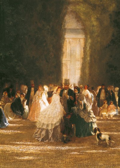 The Garden of the Tuileries during the Second Empire (detail) by French School